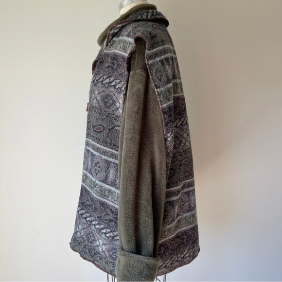 90’s fleece jacket with southwestern vest / 1x - Picture 5 of 9